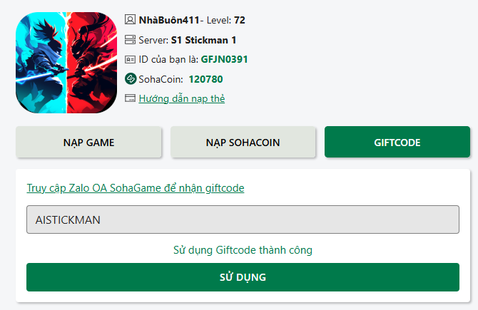 【HƯỚNG DẪN】 CÁCH NHẬP GIFTCODE
